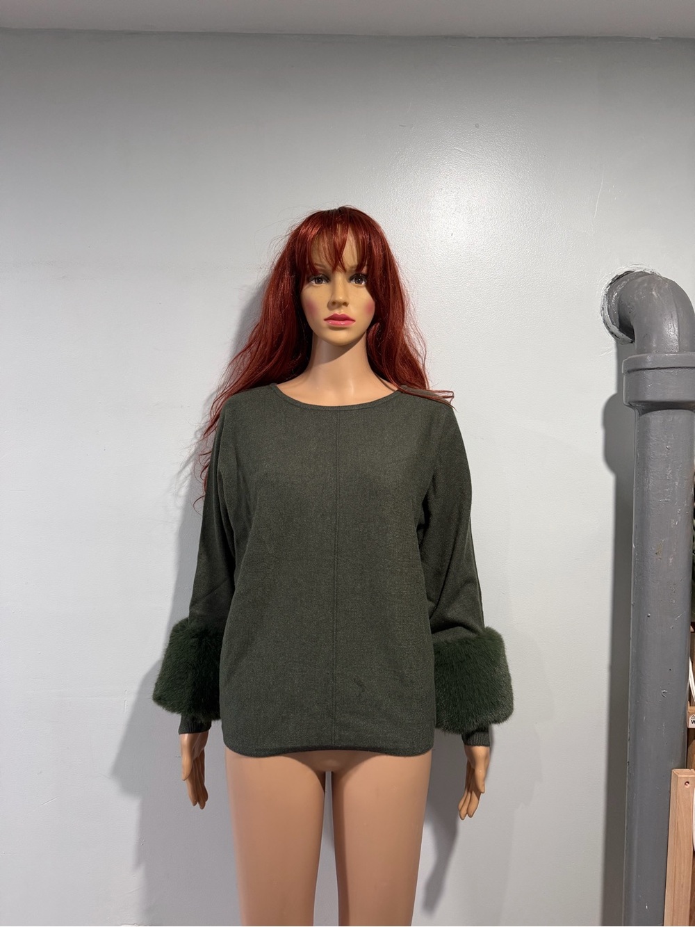 Saks Fifth Avenue Olive Green Knit Top